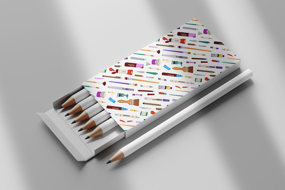 Art tools, supplies seamless pattern, a Pattern Graphic by Good Studio (Photo 15 of 15)