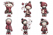 Christmas Cute Snowman Clipart, an Illustration by Daily.Designs (Thumbnail 4 of 5)