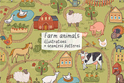 Farm Animals, a Pattern Graphic by GooseFrol (Thumbnail 1 of 7)