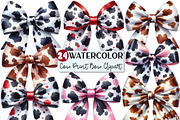 Watercolor Cow Print Bow Clipart, an Illustration by Rose Art (Thumbnail 1 of 4)