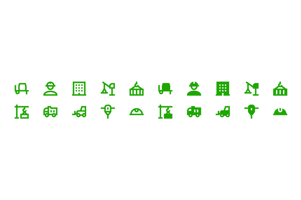 180 Material Construction Icons, a Solid Icon by Creative Stall (Photo 5 of 5)
