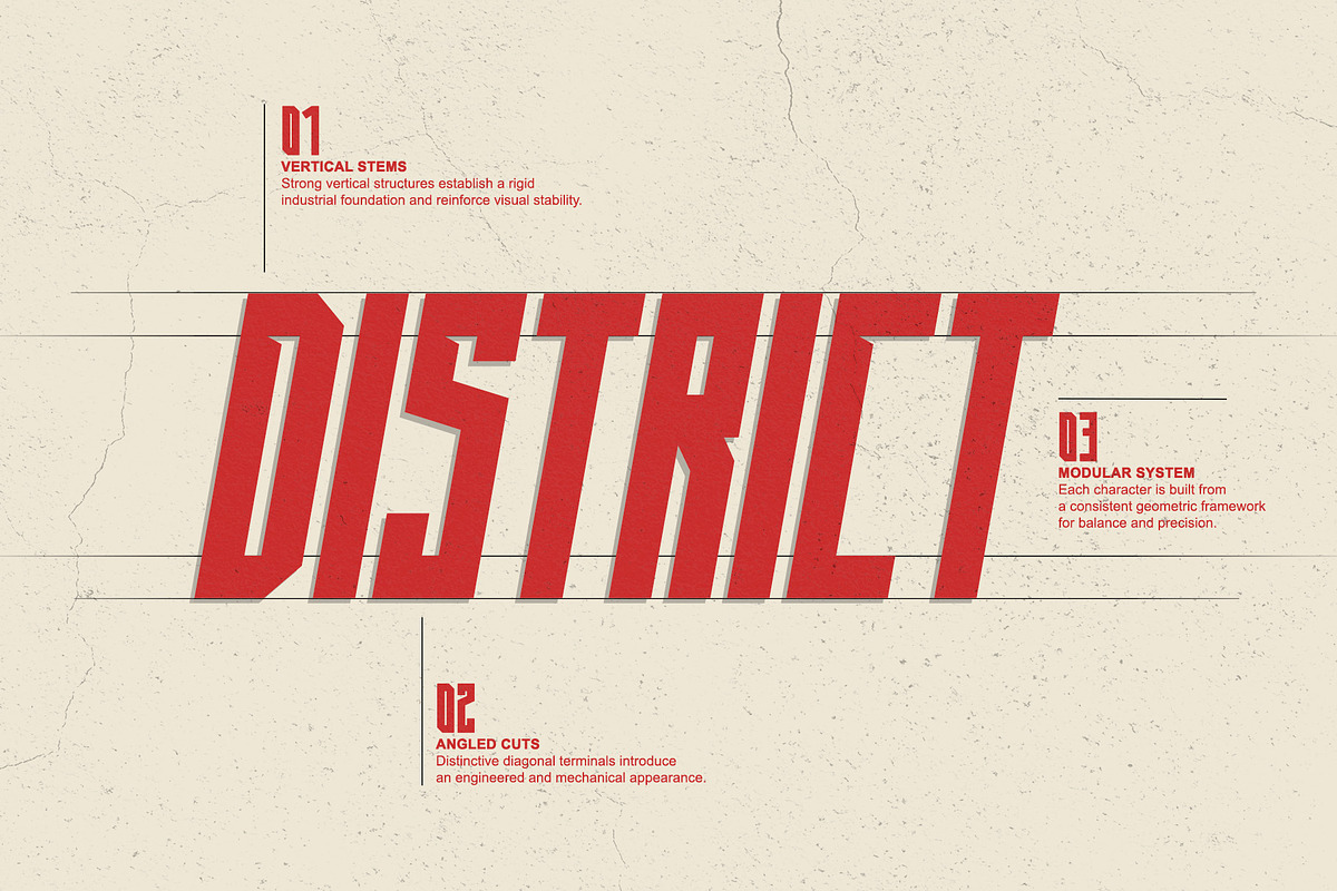 Tormek - Industrial Display Font, a Sans Serif Font by Letterara (Photo 4 of 14)