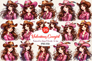 Valentines Cowgirl Sublimation