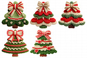 Christmas Tree Bow Crochet Faux Yarn, an Illustration by Daily.Designs (Thumbnail 3 of 4)