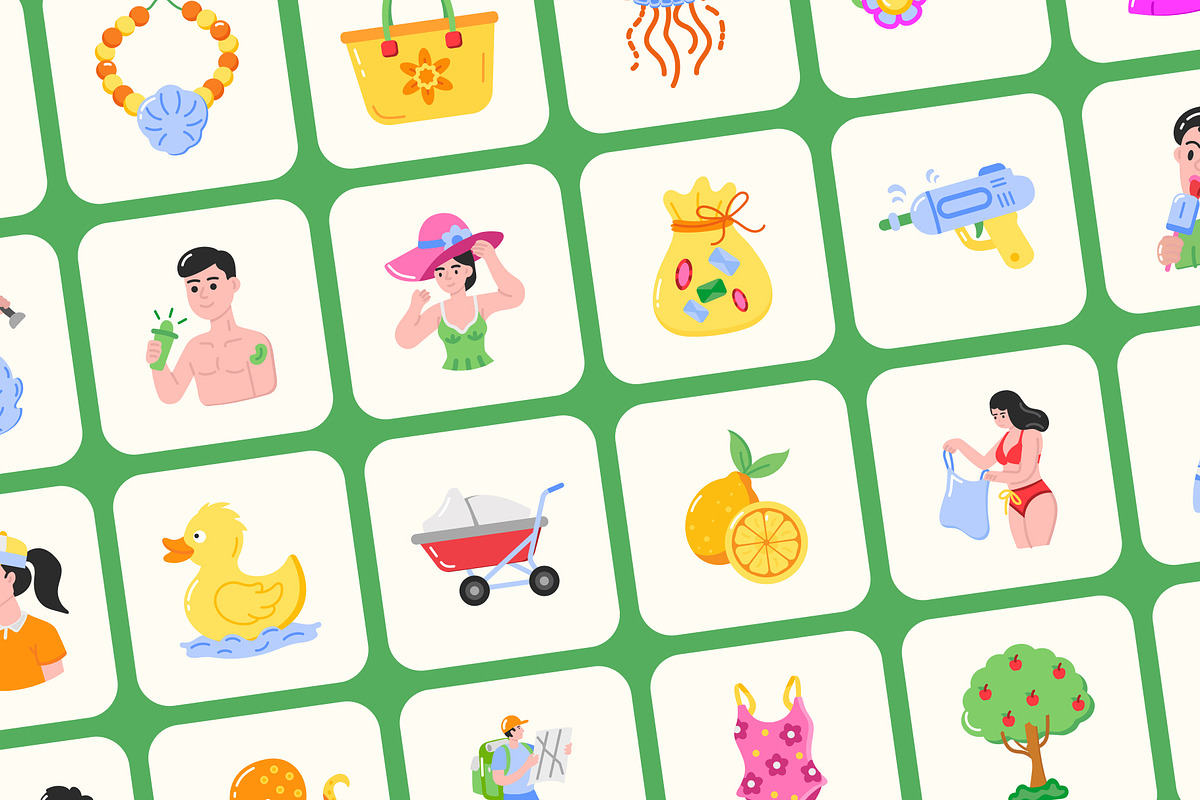 Summer Icon Art Set, an Emoji Icon by Creative Stall (Photo 5 of 8)