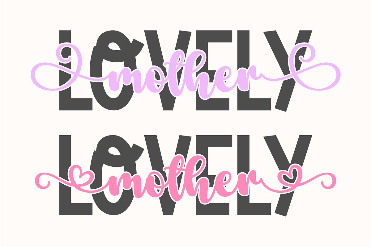 Embrace Mother's - Perfect Font Duo, a Script Font by Keithzo (Photo 2 of 8)