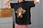 Adorable Baby Animal with Bouquets, an Animal Illustration by C-Kav (Thumbnail 5 of 12)