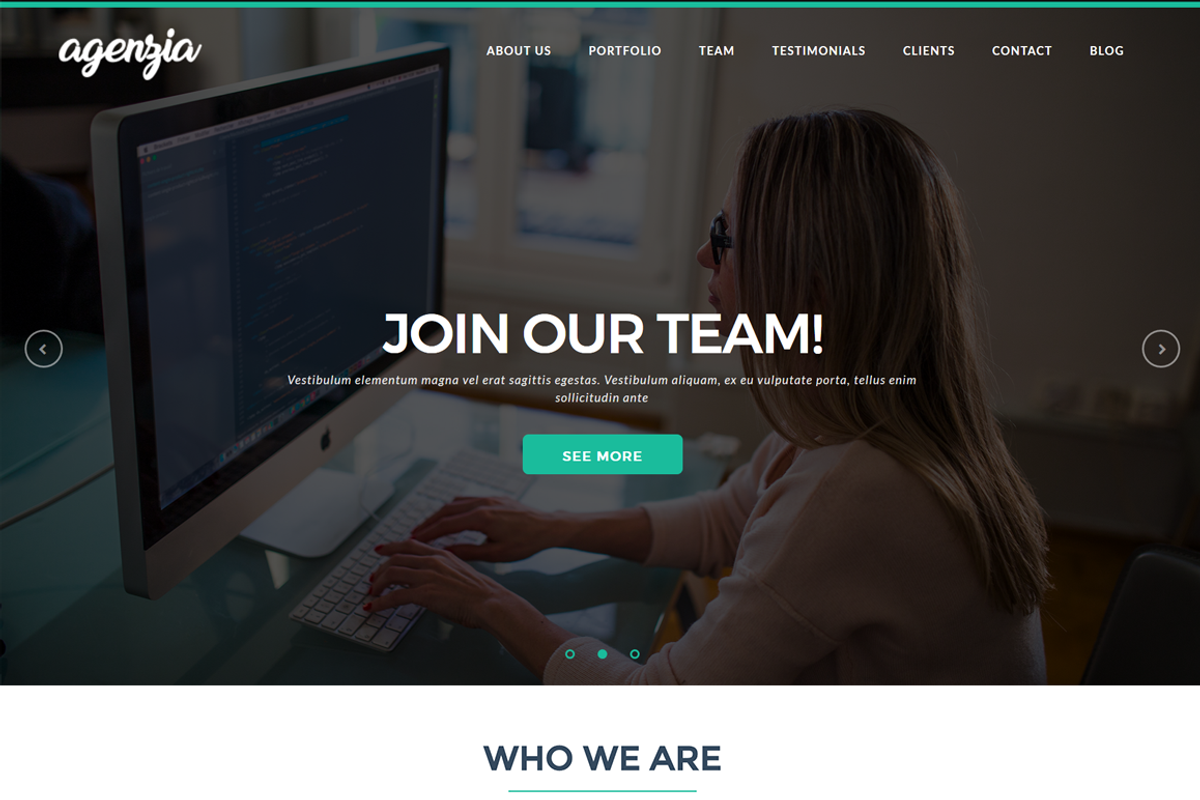 Agenzia | Portfolio & Agency, a WordPress Template by ThemeBear (Photo 2 of 8)