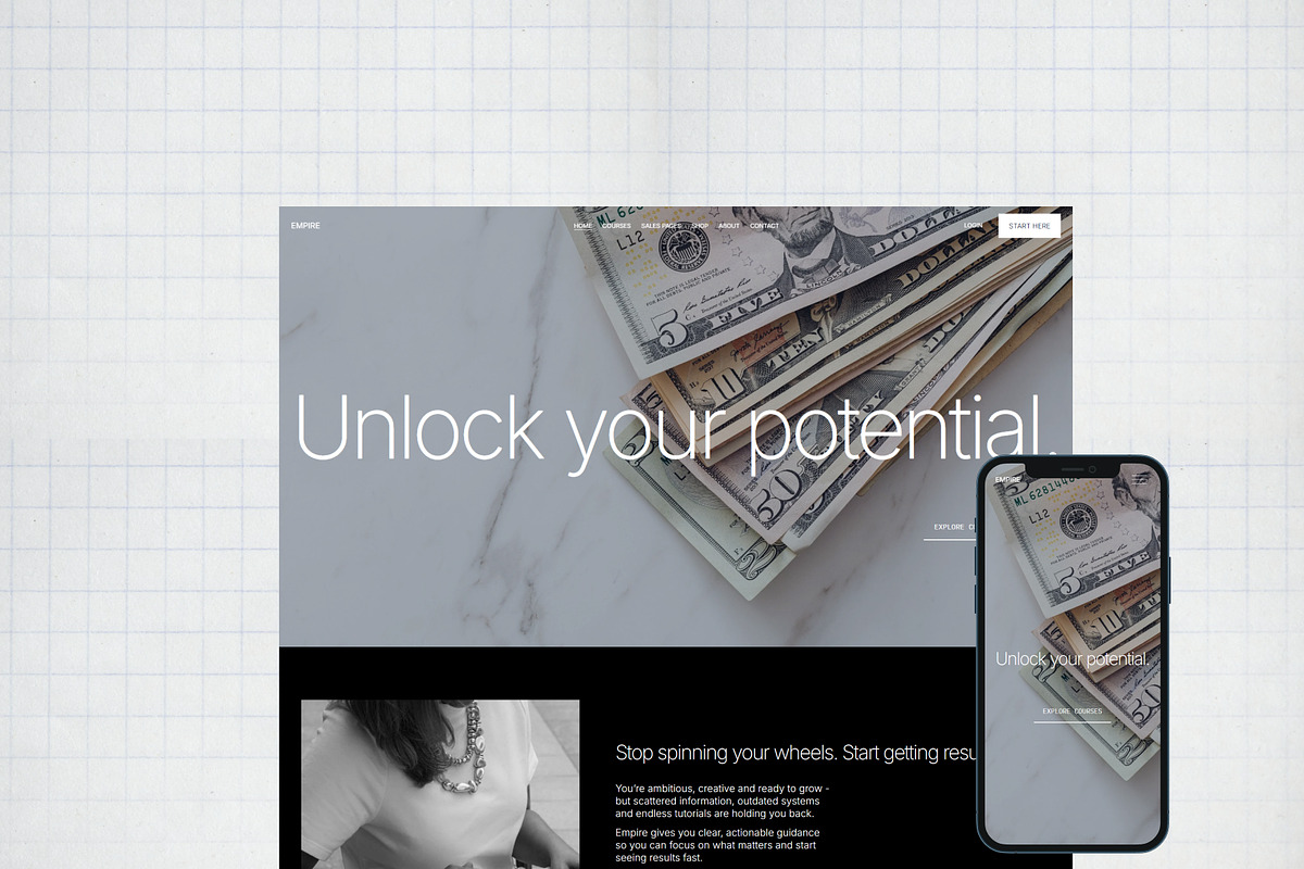 Empire - Squarespace Template, a Squarespace Template by Gem Media (Photo 1 of 4)