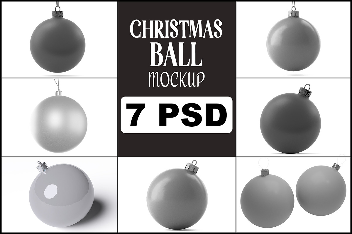 Christmas Ball Mockup, a Mockup by mockupbuys (Photo 2 of 16)