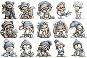 Whimsical Winter Clipart, an Illustration by Libby Wishes (Thumbnail 8 of 8)