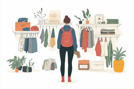 Woman Shopping Stylish Clothes Retai, a Background Photo by Pixeness