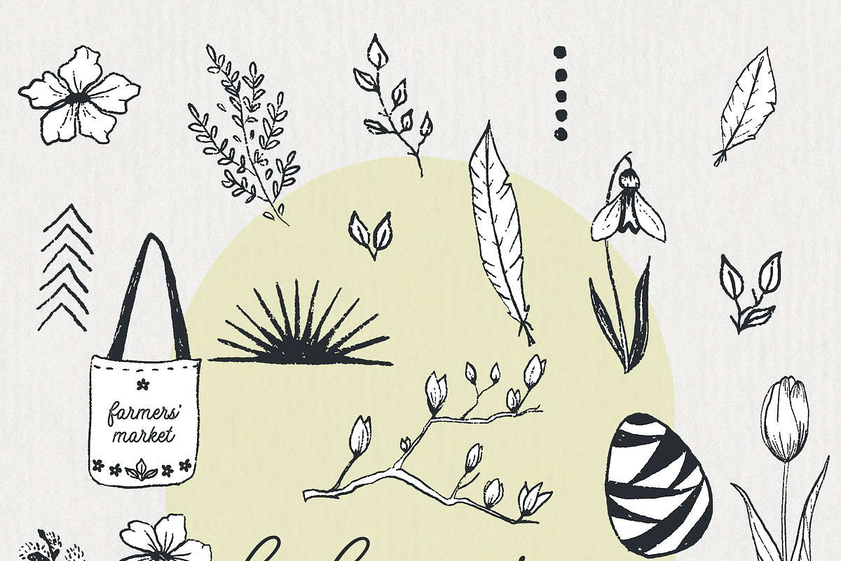 Bohemian Spring Illustrations, a Texture Illustration by amber&ink (Photo 3 of 6)
