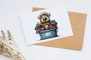 Whimsical Funny Lazy Dog Clipart PNG, a Seasonal Illustration by Canvas Craft (Thumbnail 10 of 10)