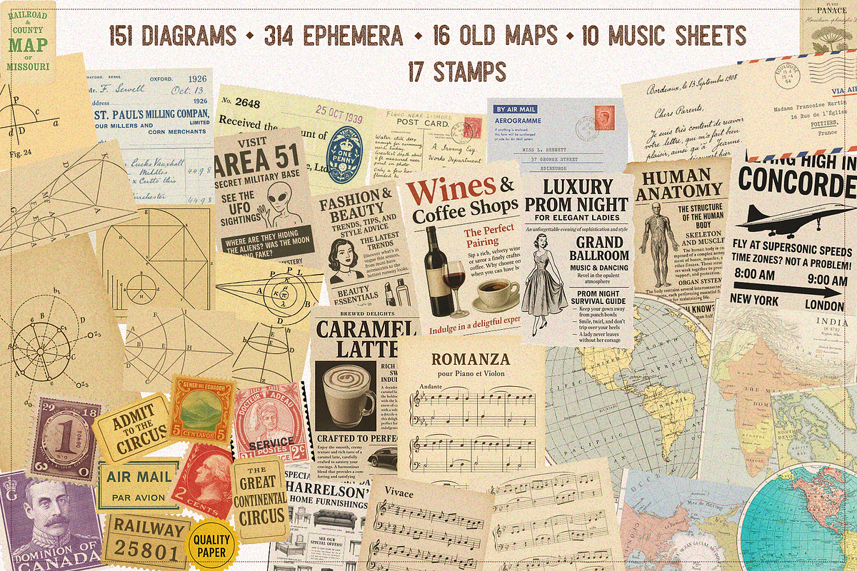 Oh So Vintage Collage Creator, an Object Graphic by SNIPESCIENTIST (Photo 13 of 30)