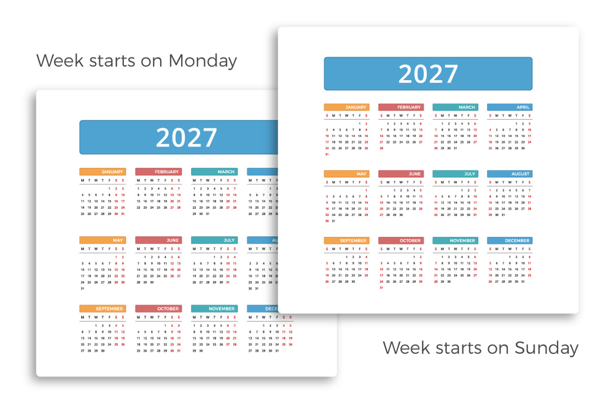 2027 Calendar, a Stationery Template by PixMarket (Photo 1 of 3)