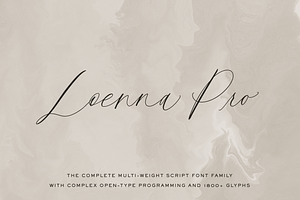 Loenna Pro - Calligraphy Font Family