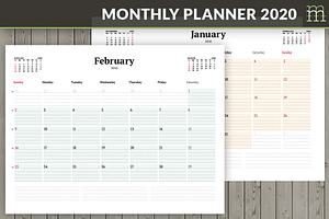 Monthly Planner 2020 MP021-20