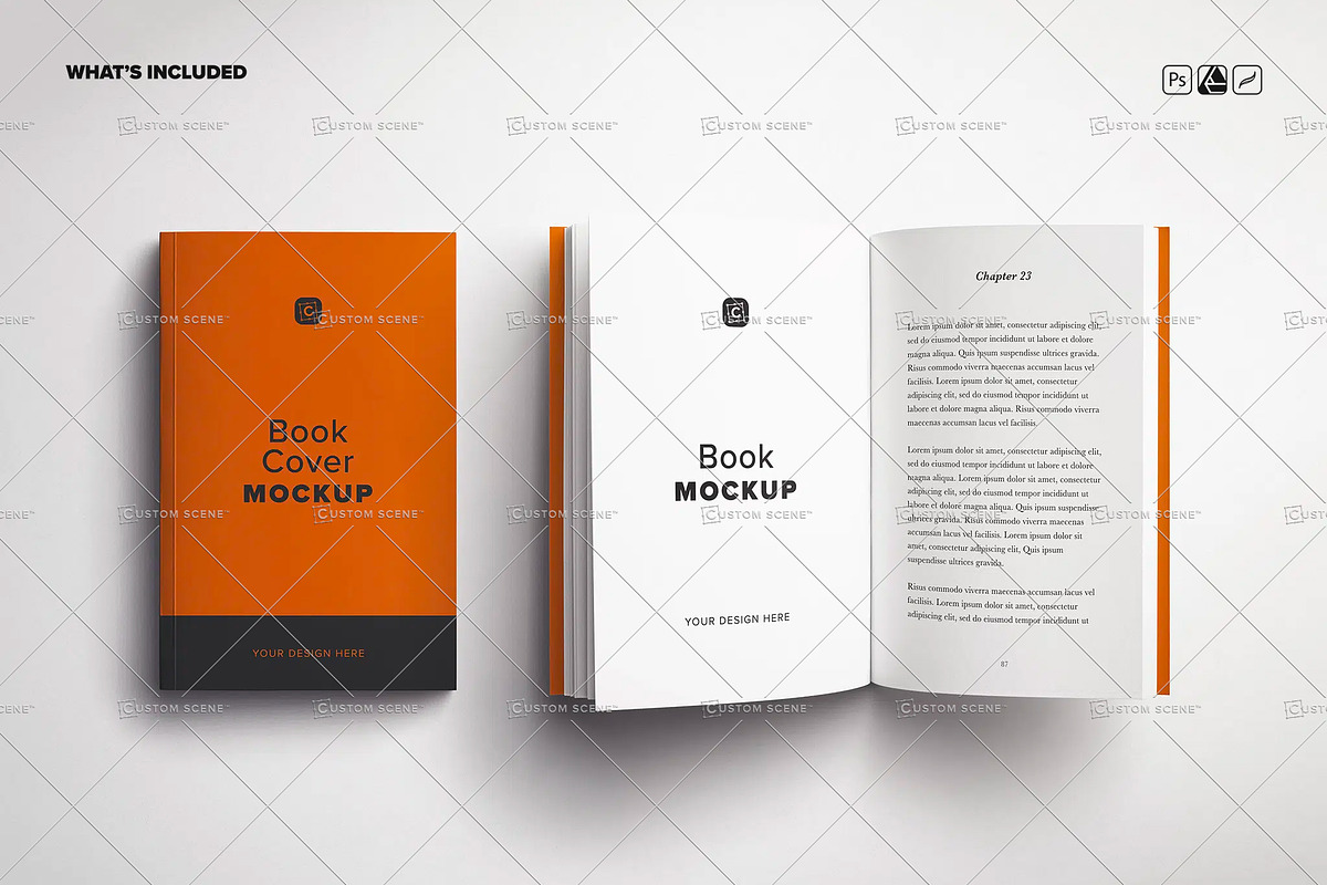 Books Mockup Cover and Open, a Books & Magazine Mockup by Custom Scene (Photo 8 of 8)
