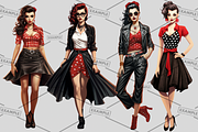 Rockabilly Women Bundle of 33, a Graphic by Jay Major Designs (Thumbnail 6 of 11)