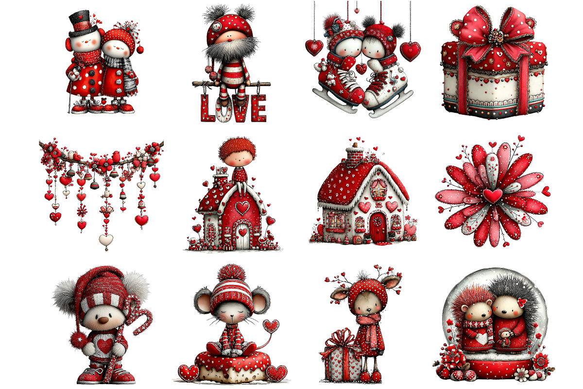 valentines day Clipart, an Illustration by DreamArtGraphic (Photo 2 of 4)