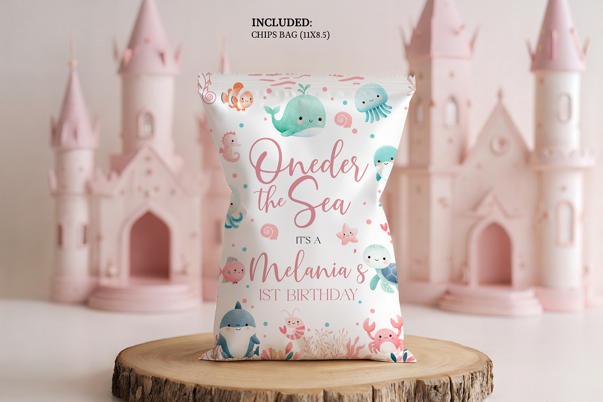 Ocean Animal Snack Bag Label, a Templates & Theme by Digital_Mind (Photo 2 of 2)