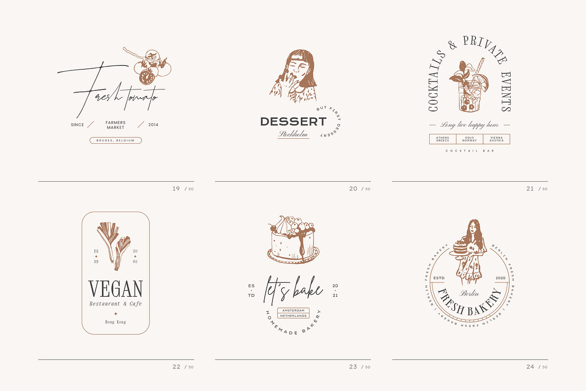 Food & Drinks Logo Kit, a Branding & Logo Template by iStar Design (Photo 10 of 27)