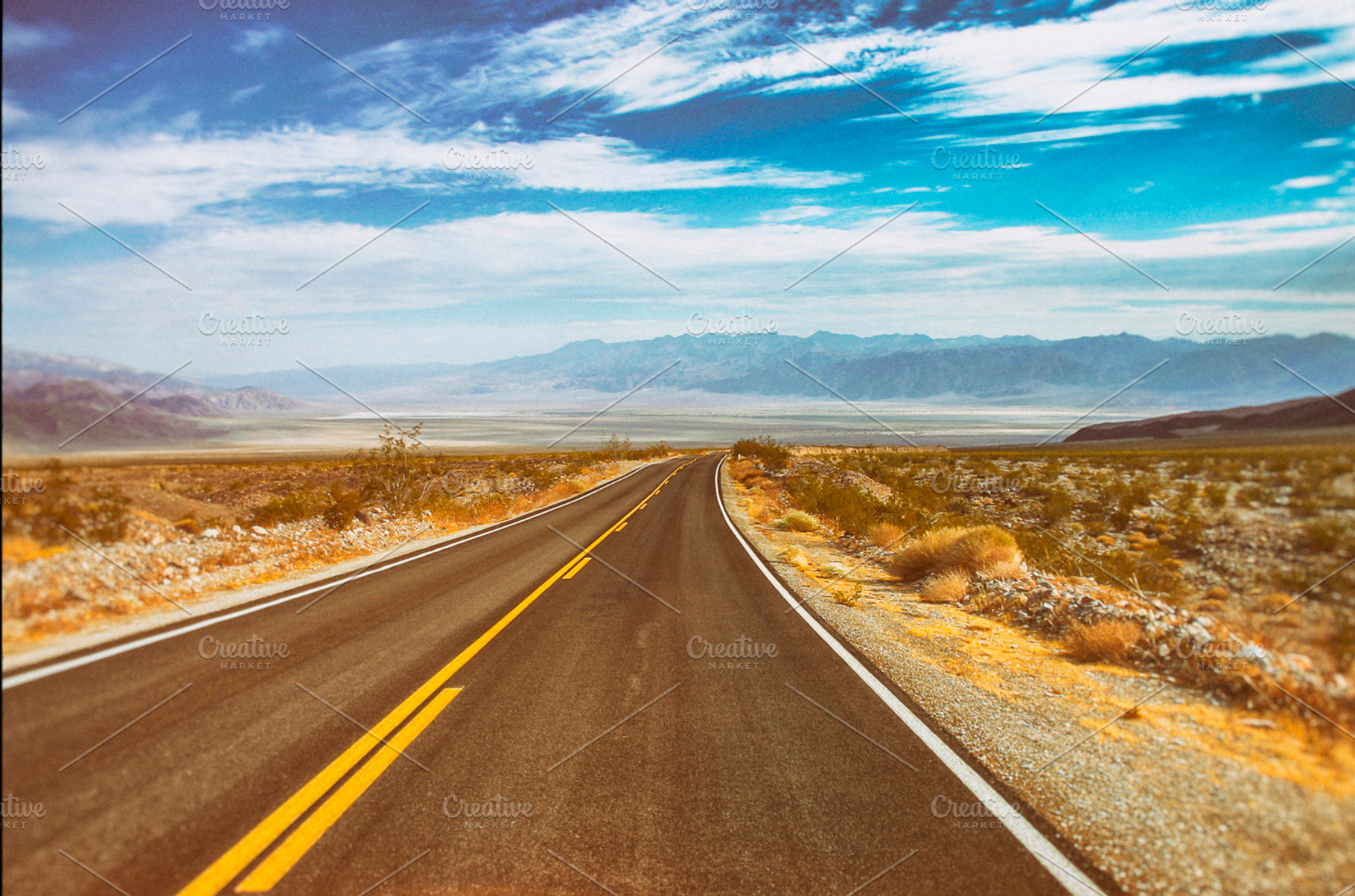 Empty Road In Death Valley Containing Landscape Nature And Sand