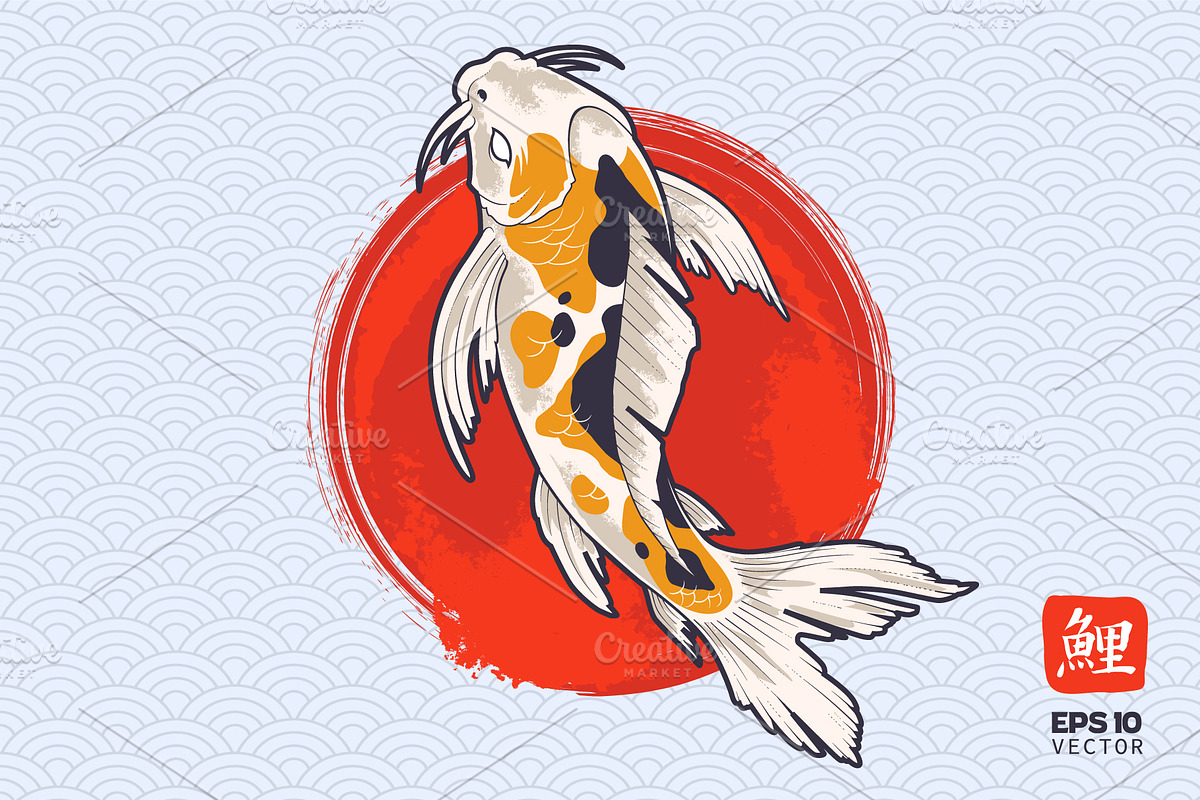 Koi Fish Vector Set, an Animal Illustration by Vecster (Photo 5 of 8)
