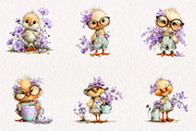 Summer Funny Chick Clipart, an Illustration by CreationArt (Thumbnail 7 of 7)