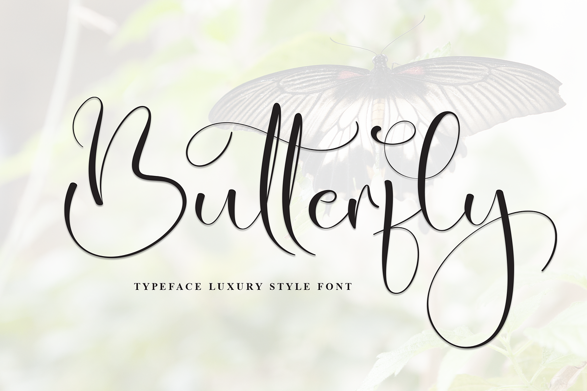 Butterfly | Script Font, a Handwritten Font by Scratchones (Photo 1 of 9)