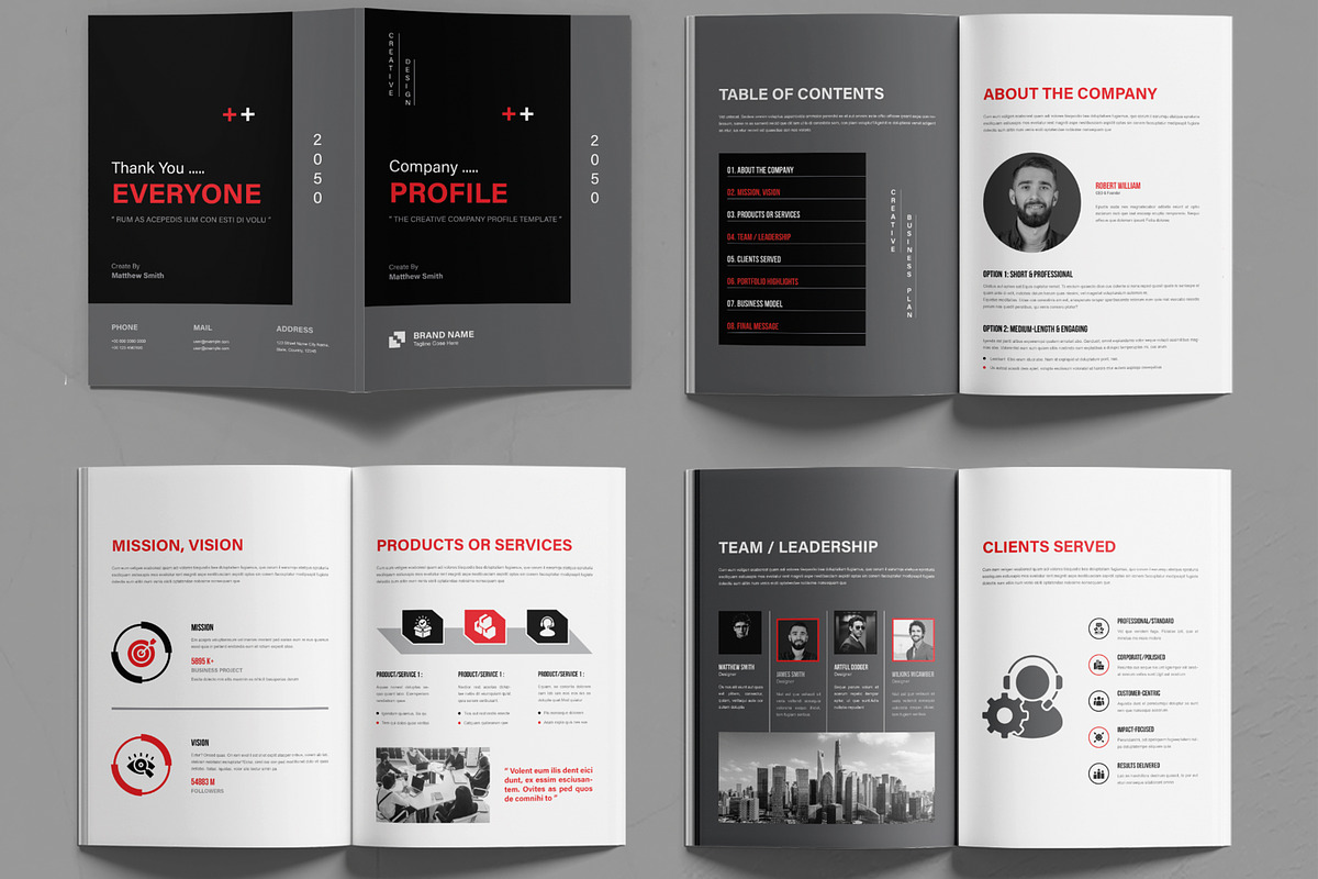 Company Profile Brochure Layout, a Brochure Template by MightyDesign (Photo 2 of 6)