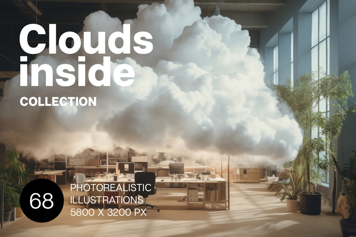 Clouds inside. 68 images, a Decorative Illustration by Handmadefont (Photo 1 of 13)