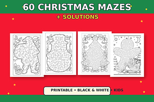 60 Christmas Mazes for Kids