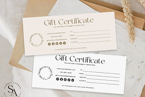 Luxury Gift Certificate Canva Design