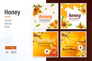 Honey Social Media Post Design