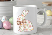 Coquette Easter Bunny Floral PNG, an Illustration by CraftArtStudio (Thumbnail 3 of 4)