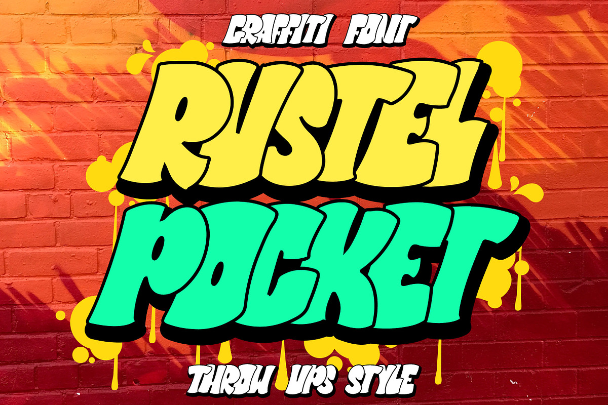 Rustel pocket -  A Graffiti font, a Handwritten Font by NuType (Photo 1 of 9)