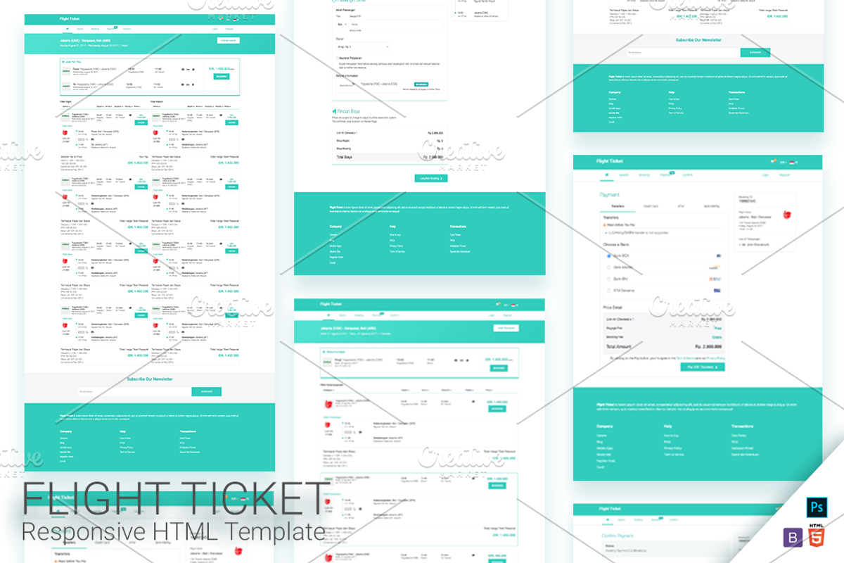 Flight Ticket Responsive HTML, a HTML Template by Brainstorm Lab (Photo 2 of 3)