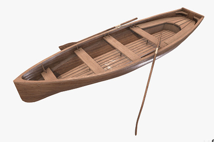 Wooden Boat, a Cars & Vehicle 3D Model by Beatheart Creative Studio