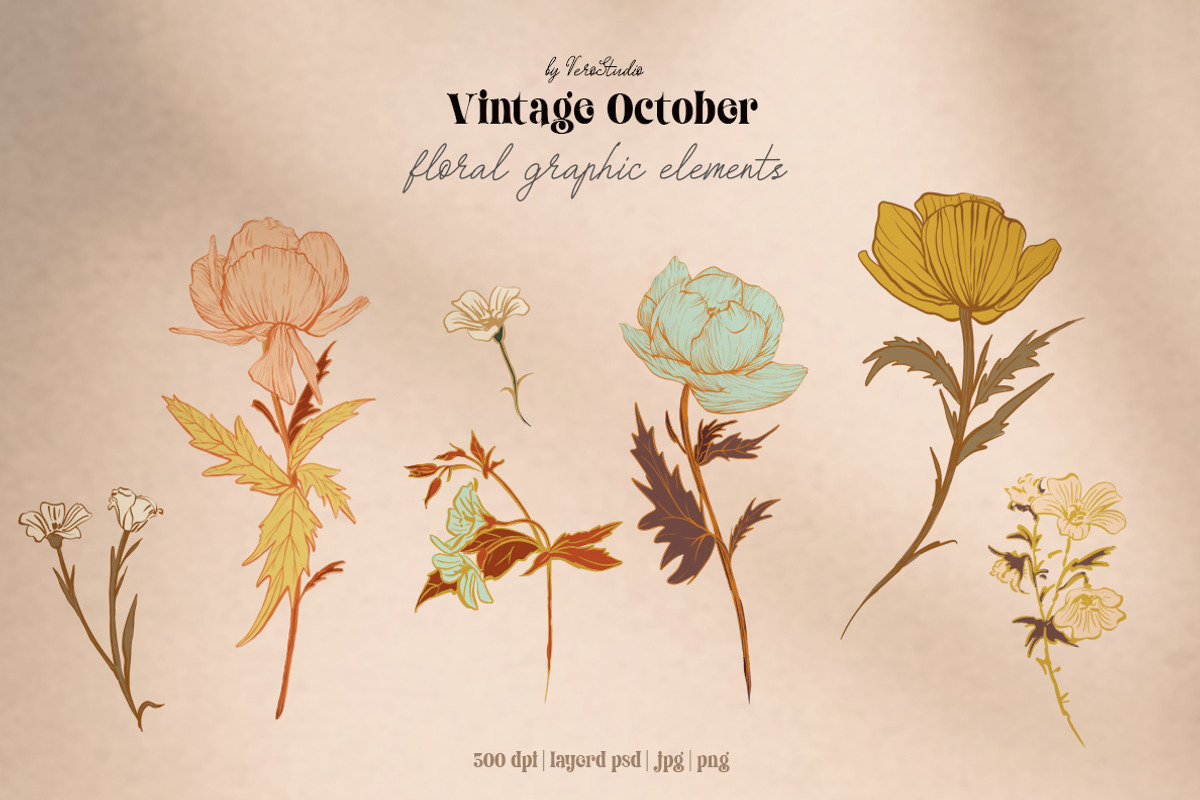 Vintage October retro fall pattern, a Pattern Graphic by Vero Arts (Photo 7 of 9)