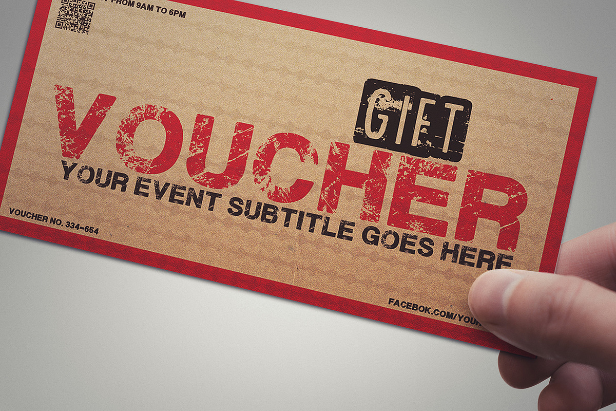 Elegant vintage GIFT VOUCHER, a Card Template by Tzochko (Photo 1 of 5)