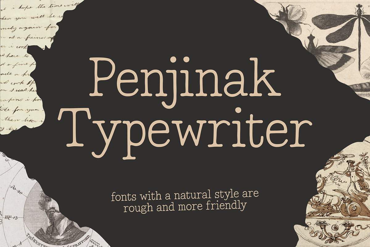 Penjinak Typewriter, a Serif Font by 24Design Studios (Photo 1 of 6)