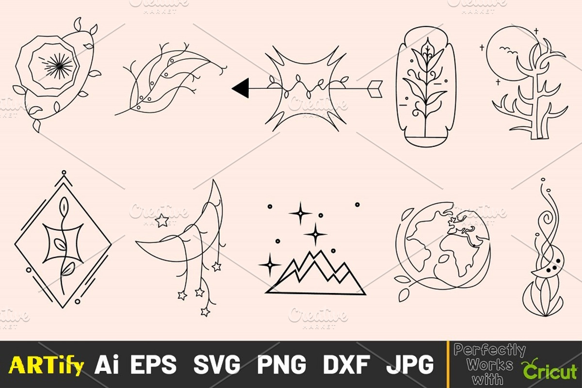 Earth Mystical Celestial Tattoo Idea, an Object Illustration by ARTify Illustrations (Photo 2 of 5)