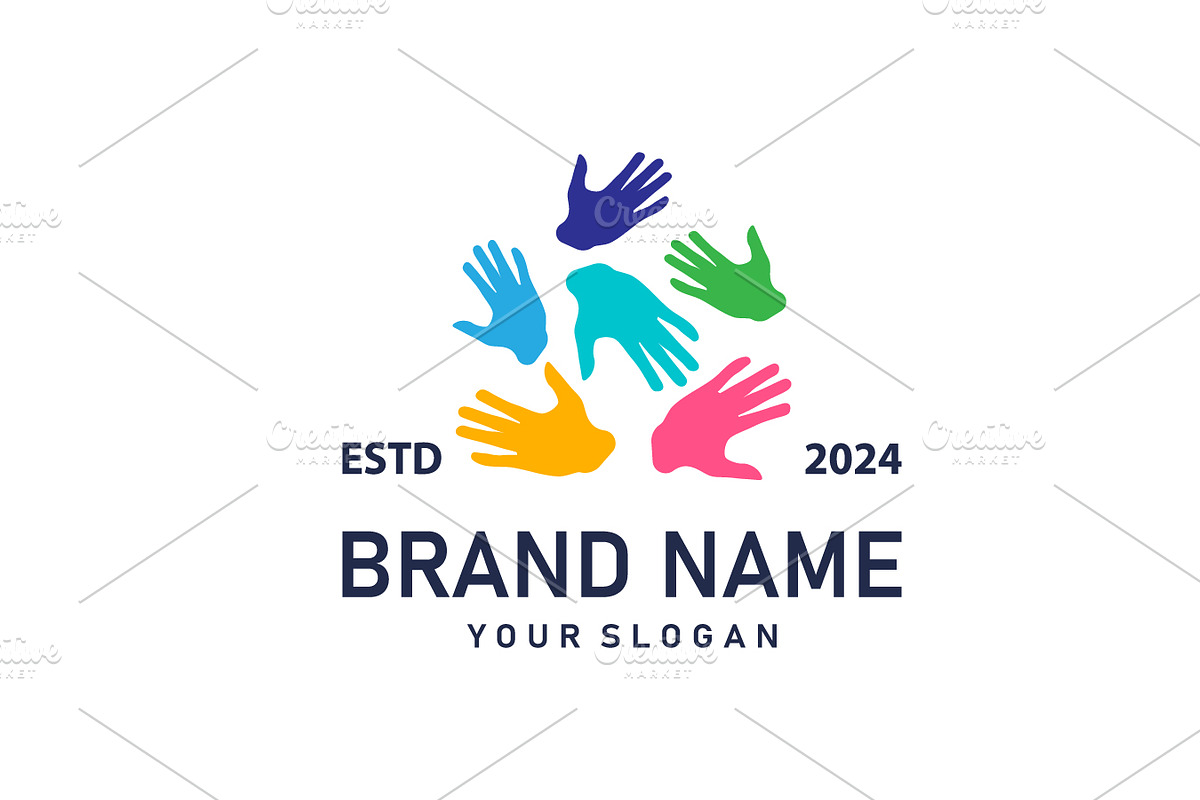 hand logo design hand care body, a Branding & Logo Template by Maylianaw28