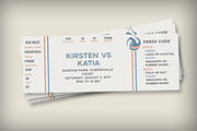 Sports Themed Ticket Invitation, an Invitation Template by PiaMaralit (Thumbnail 2 of 2)