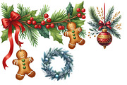 Christmas Garlands Sublimation Clipa, an Illustration by Designworld (Thumbnail 4 of 5)