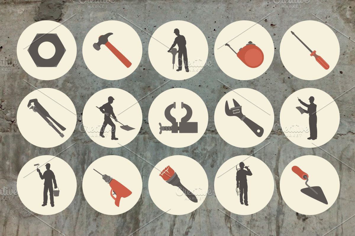 Repair and Workers Vector Drawings, an Object Illustration by Adiemus (Photo 5 of 6)