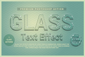 Glass Text Effect Photoshop Action