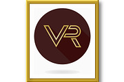 Modern Vector VR Logo in the Circle, a Duotone Icon by FineArtStudio (Thumbnail 2 of 3)